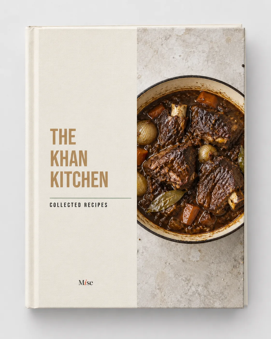 The Khan Kitchen, a cookbook in the Column template, closed cover